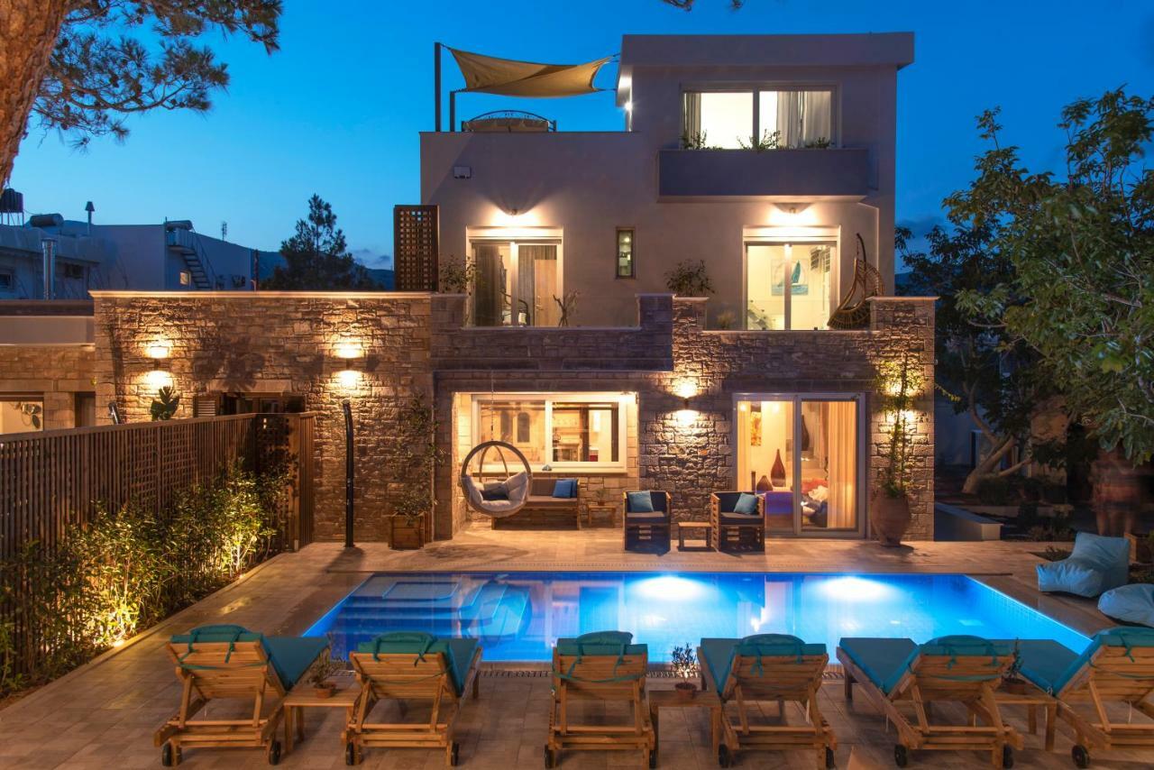 Paradisos Luxury Villas Next To Beach Koutsourás 外观 照片